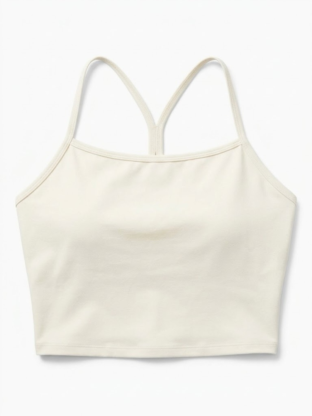 Glowmode Cream T-Back Light Support Sports Bralette
